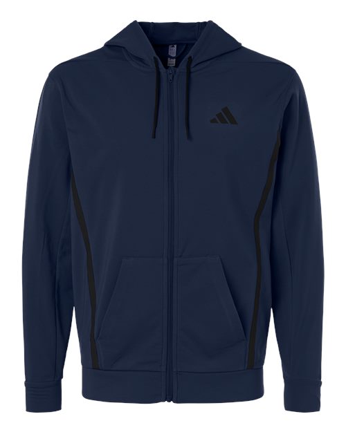 Adidas Men's Game & Go Fleece Full-Zip Hooded Sweatshirt - Image 5