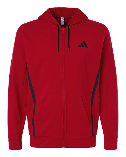 Adidas Men's Game & Go Fleece Full-Zip Hooded Sweatshirt - Image 6