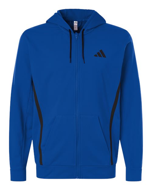 Adidas Men's Game & Go Fleece Full-Zip Hooded Sweatshirt - Image 7