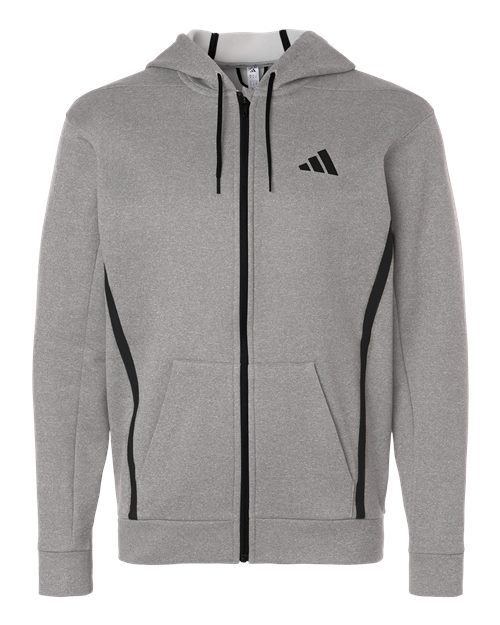 Adidas Men's Game & Go Fleece Full-Zip Hooded Sweatshirt - Image 3