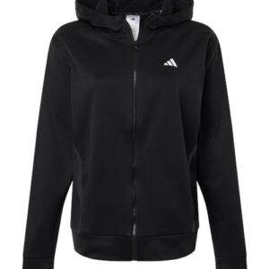 Adidas Women's Game & Go Fleece Full-Zip Hooded Sweatshirt