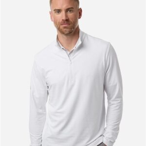 Adidas A708 - Men's Textured Stripe Quarter-Zip Pullover