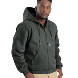 Berne Apparel HJ375T - Men's Tall Heartland Washed Cotton Duck Hooded Jacket