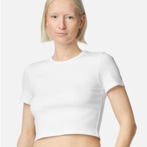 American Apparel BR210 - Women's Baby Rib Cropped Tee