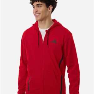 Adidas AT208 - Men's Game & Go Fleece Full-Zip Hooded Sweatshirt