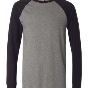 BELLA + CANVAS Men's Long Sleeve Jersey Baseball Tee