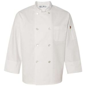 Chef Designs Eight Pearl Button Chef Coat with Thermometer Pocket