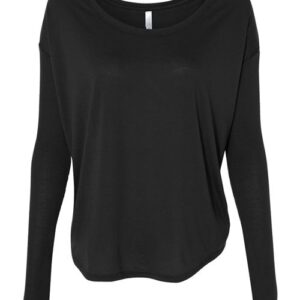 BELLA + CANVAS Women’s Flowy 2x1 Ribbed Long Sleeve Tee