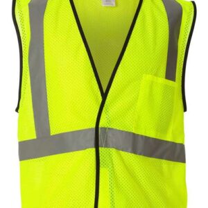 Kishigo Unisex Economy Single Pocket Hook-and-Loop Mesh Vest
