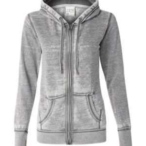 J. America Women's Zen Fleece Full-Zip Hooded Sweatshirt