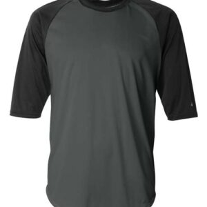 Badger Men's B-Core Three-Quarter Sleeve Baseball T-Shirt