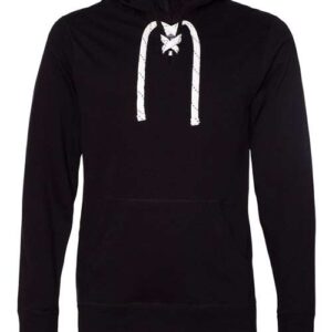 J. America Unisex Jersey Sport Lace Hooded Pullover