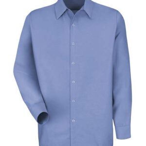 Red Kap Men's Specialized Pocketless Poplin Long Sleeve Work Shirt