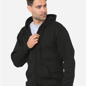 Bayside Unisex USA-Made Full-Zip Hooded Sweatshirt
