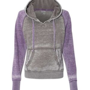 J. America Women's Zen Fleece Raglan Hooded Sweatshirt