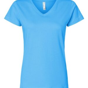 LAT Women's Fine Jersey V-Neck Tee