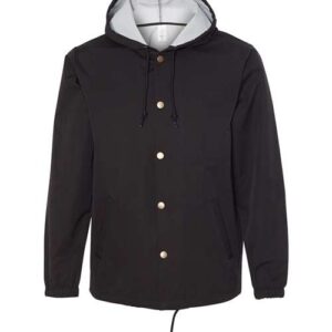 Independent Trading Co. Men's Water-Resistant Hooded Windbreaker