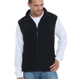 Bayside Men's USA-Made Full-Zip Fleece Vest