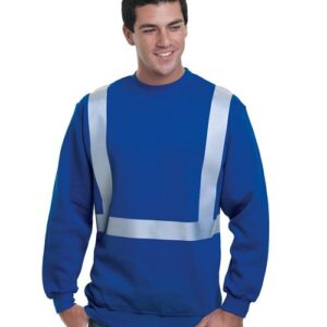 Bayside Men's USA-Made Hi-Visibility Crewneck Sweatshirt