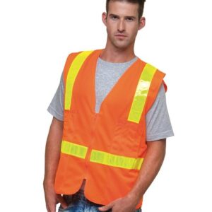 Bayside Unisex USA-Made ANSI Solid Surveyor's Vest Class 2