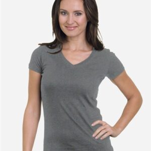 Bayside Women's USA-Made V-Neck T-Shirt