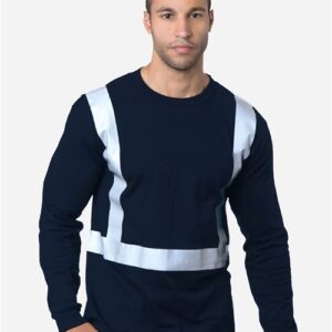 Bayside Men's USA-Made Hi-Visibility Long Sleeve T-Shirt