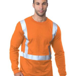 Bayside Men's USA-Made 50/50 Hi-Visibility Long Sleeve T-Shirt