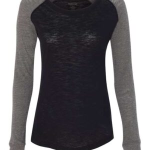 Boxercraft Women’s Preppy Patch Slub Long Sleeve T-Shirt