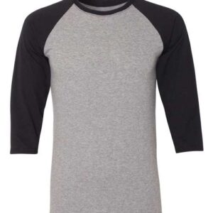 JERZEES Unisex Triblend Three-Quarter Raglan Baseball T-Shirt