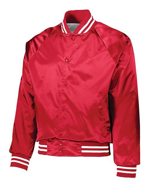 Augusta Sportswear Unisex Satin Baseball Jacket Striped Trim - Image 8