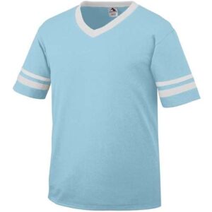 Augusta Sportswear V-Neck Jersey with Striped Sleeves