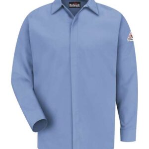Bulwark Men's Tall Concealed-Gripper Pocketless Work Shirt