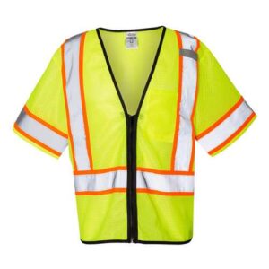 Kishigo Unisex Class 3 Mesh Zippered Vest
