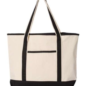 Q-Tees 34.6L Large Canvas Deluxe Tote