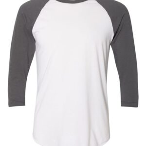 American Apparel Unisex 50/50 Raglan Three-Quarter Sleeve Tee