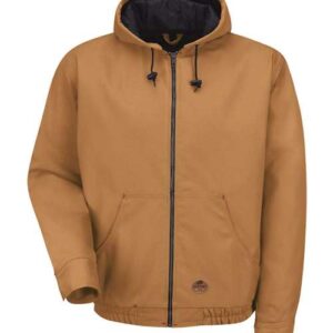 Red Kap Men's Blended Duck Zip-Front Hooded Jacket