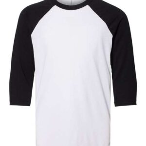 BELLA + CANVAS Youth Three-Quarter Sleeve Baseball Tee