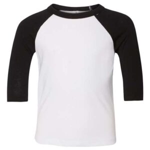 BELLA + CANVAS Toddler Three-Quarter Sleeve Baseball Tee