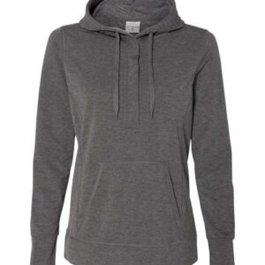 J. America Women’s Omega Stretch Snap-Placket Hooded Sweatshirt