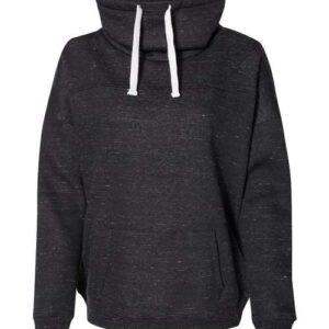 J. America Women’s Mélange Fleece Cowl Neck Sweatshirt