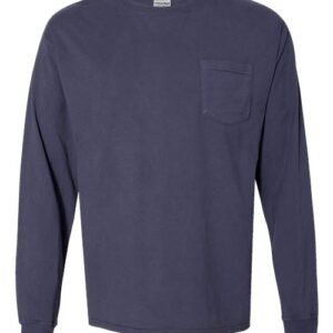 ComfortWash by Hanes Unisex Garment-Dyed Long Sleeve T-Shirt With a Pocket