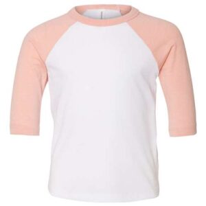 BELLA + CANVAS Toddler Three-Quarter Sleeve Baseball Tee