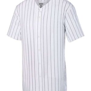 Augusta Sportswear Unisex Pinstripe Full Button Baseball Jersey