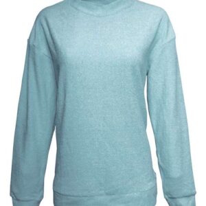 J. America Women's Weekend Terry Mock Neck Pullover