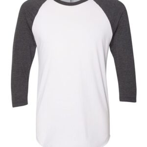 American Apparel BB453US - Unisex USA-Made 50/50 Poly/Cotton Raglan Three-Quarter Sleeve Tee