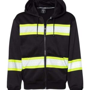 Kishigo Men's EV Series® Enhanced Visibility Full-Zip Hooded Sweatshirt