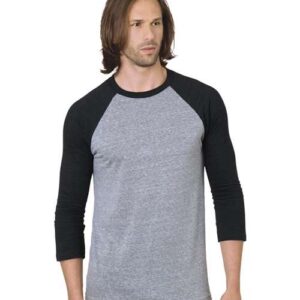 Bayside Unisex Triblend Three-Quarter Sleeve Raglan T-Shirt
