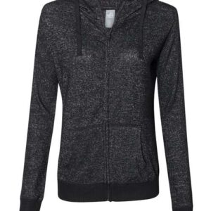 J. America Women’s Cozy Jersey Hooded Full-Zip