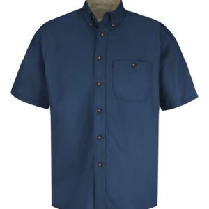 Red Kap Men's Short Sleeve 100% Cotton Dress Shirt