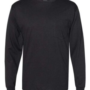 Hanes Unisex Workwear Long Sleeve Pocket T-Shirt